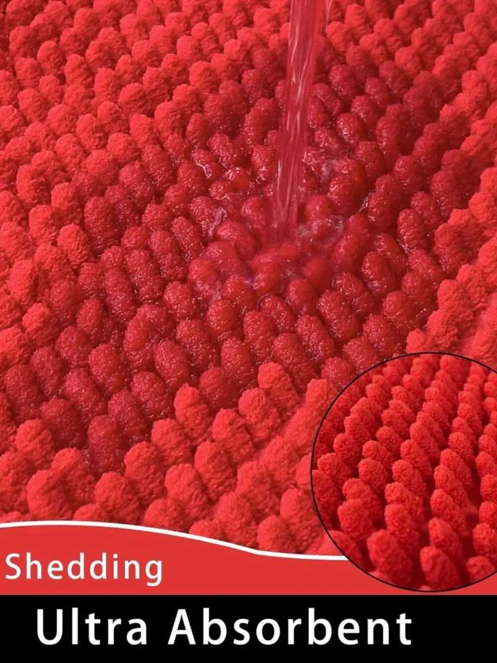 Chenille Bath Mat Microfiber Floor Mat Baby Bath Mat for Kids Washable Bathroom